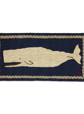 Moby Dick Rug - Blue & White 2’ x 4'