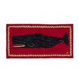 2' X 4' Whale Rug - Red & Black