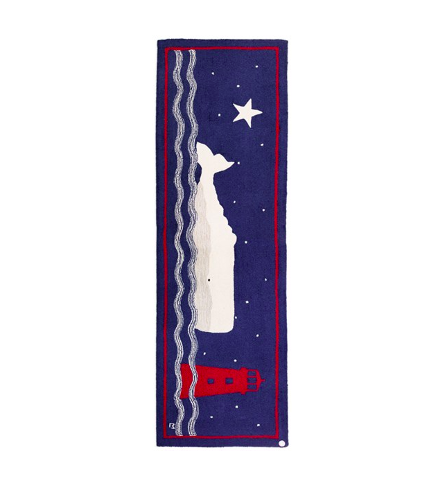 2.5' x 8' Whale Watch Runner - Whale & Lighthouse