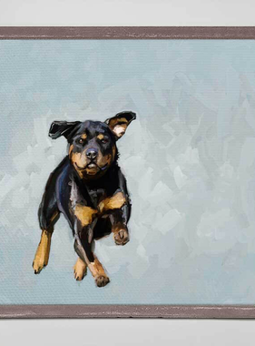 Best Friend - Rottweiler Running 6” x 6”