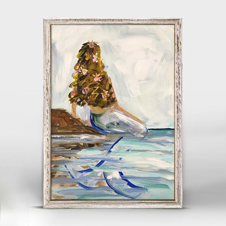 Mermaid In the Sea - Brunette 5” x 7”