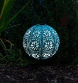 Stella Globe BOHO Solar Lantern - Metallic Emerald 12”