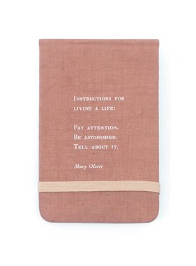 Fabric Notebook - Mary Oliver 3.5” x 5.5”