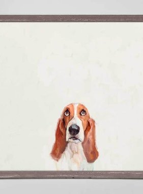 Best Friend - Basset Hound Looking Up 6" x 6"