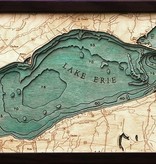 Lake Erie Wood Map 13.5”W x 31”H