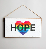 Twine Sign - HOPE Rainbow Heart