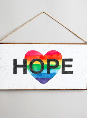 Signs of Hope - HOPE Rainbow Heart