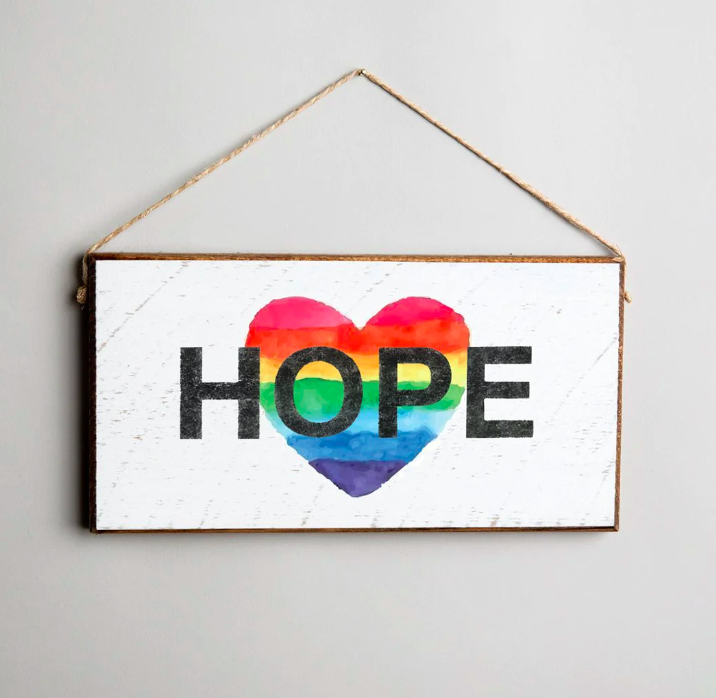 Signs of Hope - Rainbow Heart