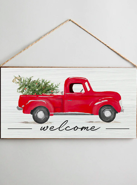 Twine Sign - Truck Welcome Christmas