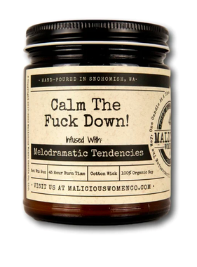 Calm the Fuck Soy Candle 9oz - Lavender & Coconut Water Scent