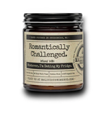 Romantically Challenged Soy Candle 9oz - Strawberry Basil Margarita Scent