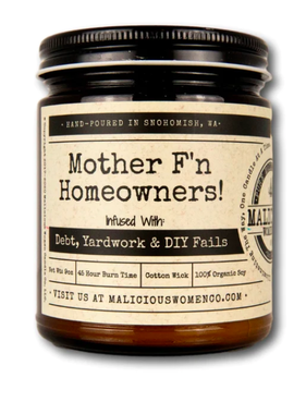 Mother F'n Homeowners Soy Candle 9oz - Vanilla Cupcake Scent