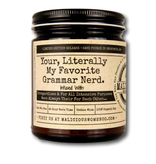 Grammar Nerd Soy Candle 9oz - Cotton Candy & Pine Scent