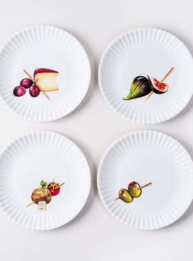 "Paper" Melamine Appetizer Plate Sets     Round 6"