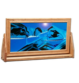 Cherry Wood Exotic Sand Picture - XXL Ocean Blue