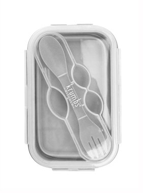 Krumbs Kitchen Silicone Lunch Container - Gray