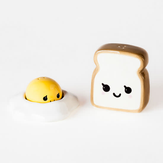 Egg & Toast, Salt & Pepper, Gift Box, Ceramic, 2.5