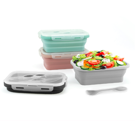 Krumbs Kitchen Silicone Lunch Container - Gray