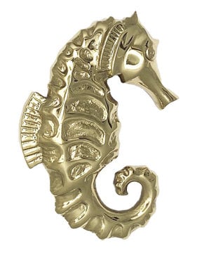 Seahorse Door Knocker Brass