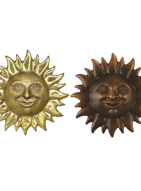 Sunface Door Knocker Brass