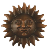 Sunface Door Knocker Brass