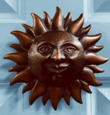 Sunface Door Knocker Brass