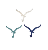 Shorebird Wall Hook - White/Seafoam/Blue