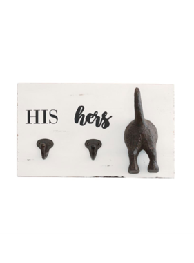 His, Hers & Pup Wall Hook