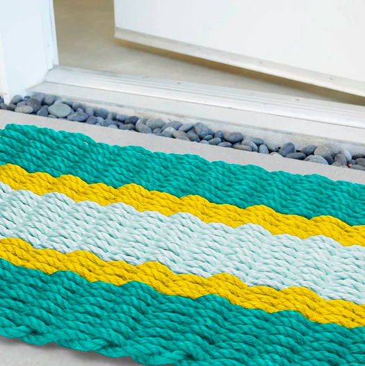Cord Mats -Teal Triple Stripes    Starting at