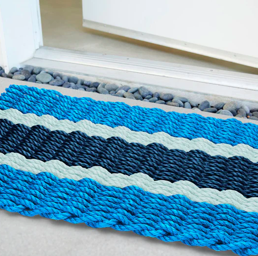 Cord Mats -Blue Triple Stripe     Starting at