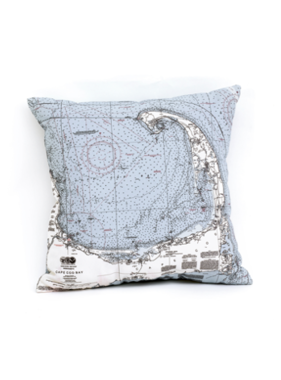 B Drake Interiors Big Island Pond, NH Nautical Map Noncorded Indoor/Outdoor Pillow 12x12