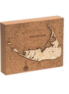 Nantucket Cork Map 8” x 10”