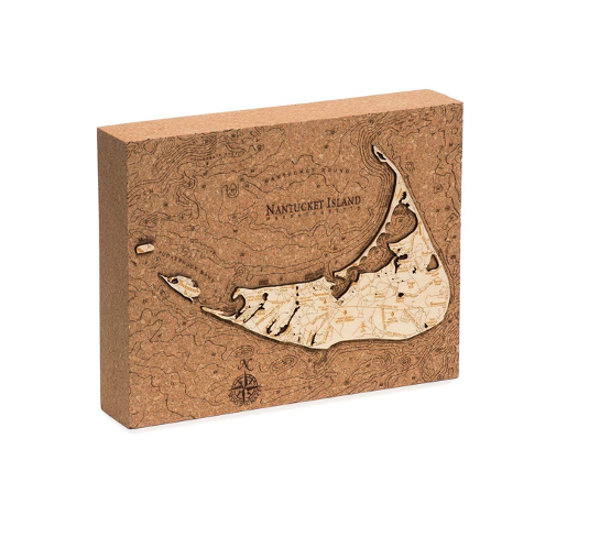 Nantucket Cork Map 8” x 10”