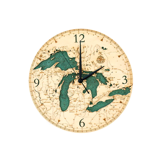 Great Lakes Wood Clock