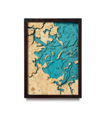 Boston Harbor Wood Map - Small