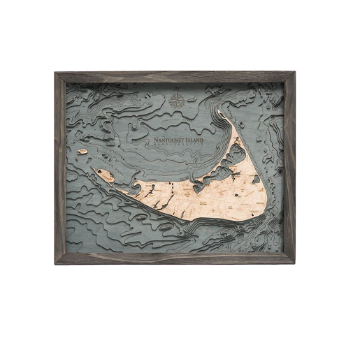 Nantucket Wood Map