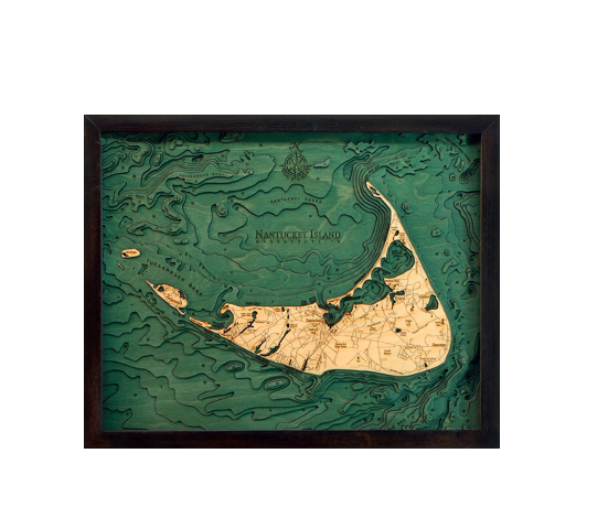 Nantucket Wood Map