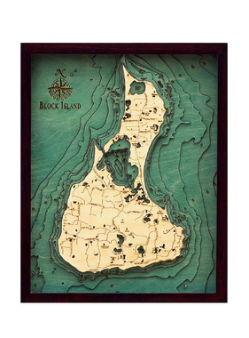 Block Island Wood Map