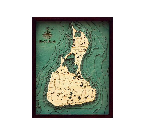Block Island Wood Map
