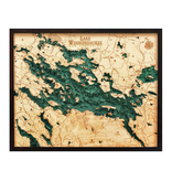 Lake Winnipeasaukee Wood Map