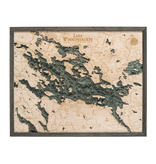 Lake Winnipeasaukee Wood Map