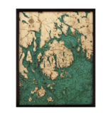 Bar Harbor/Mt Desert Island Wood Map