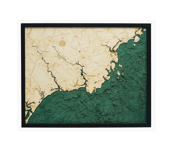 Kennebunkport Wood Map