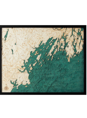 Portland, ME Wood Carving 24.5"W x 31"L