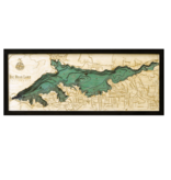 Big Bear Lake Wood Map 13.5” x 31”