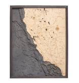 California Coast Wood Map