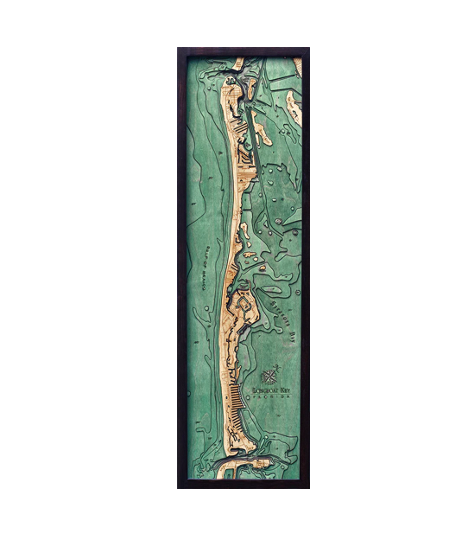 Longboat Key Wood Map