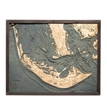 Sanibel Island Wood Map