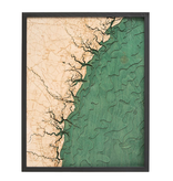 Georgia Coastline Wood Map