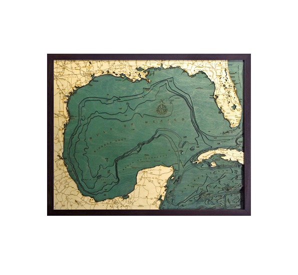 Gulf of Mexico Wood Map